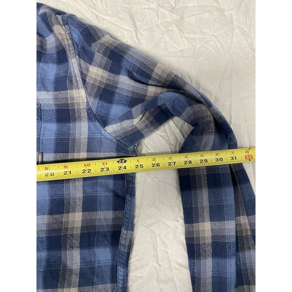 Eddie Bauer Mens TXL Classic Fit Blue Plaid Button Down Shirt - Picture 7 of 11